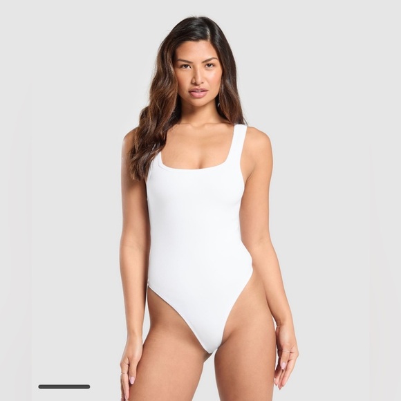 GYMSHARK Women’s Large Cotton Bodysuit White- NWT - Picture 4 of 7